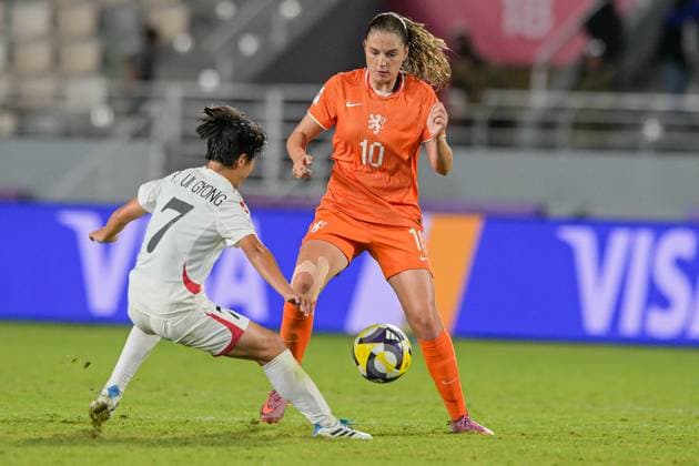 10 Gelevert A. (Midfielder) of Netherlands U-17 is in action during the FIFA U17, U 17 Women s World Cup Morocco 2025, 1st - 2nd place match between Korea DOR and Netherlands in Rabat, Morocco, on November 8, 2025, at the Olympic Stadium  Copyright: xAndreaxAmato IPAxSportx xipa-agency.netx xx IPA_67718630 IPA_Agency_IPA67718630
