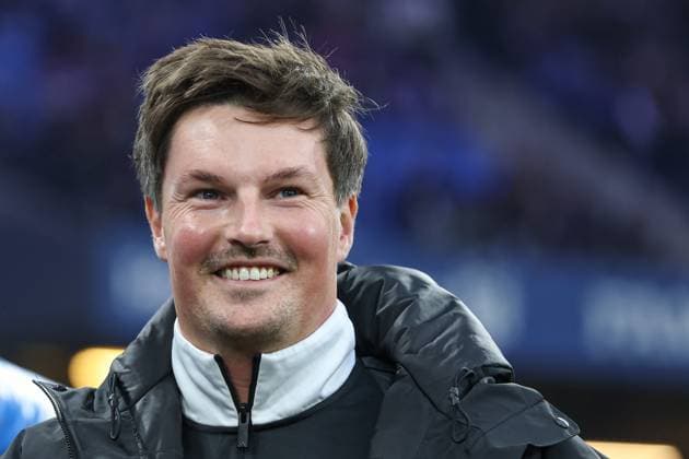 1 Bundesliga Hamburger SV Borussia Dortmund on 08 11 2025 at Volksparkstadion in Hamburg Coach Merlin Polzin Hamburg laughs smiles laughs MH