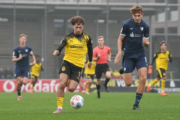 Sunday, 09 11 2025 Season 2025 2026 Round of 16 DFB Cup for Juniors at BVB Fußballpark Hohenbuschei, Dortmund, Germany BV Borussia Dortmund U19 VfL Bochum U19 Taycan Macid Etcibasi BVB