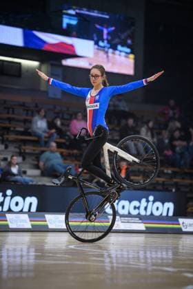 2025 UCI Indoor Cycling World Championships, indoor cycling, artistic cycling, Katerina Vosickova, on November 9, 2025, Goppingen, Germany. (CTKxPhoto JanxBrychta) CTKPhotoF202511090277601  CTKPhotoF202511090277601