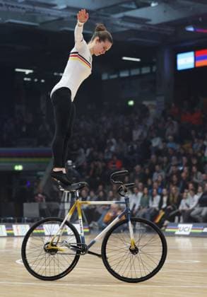 BAU 09 11 2025 Göppingen Artistic Cycling UCI Indoor Cycling World Championships 2025, Single Woman Qualification, Veronika Koch GER