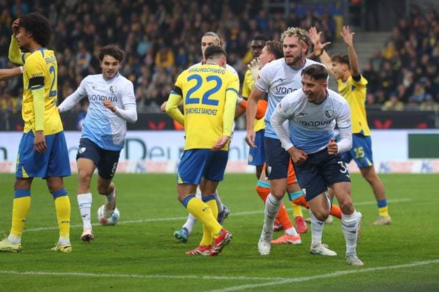 Braunschweig vs Bochum, 2 BL Braunschweig, 09 11 2025, FOOTBALL Eintracht Braunschweig vs VfL Bochum, 2 BL, Season 2025 26 Cajetan Lenz VfL Bochum celebrates after scoring a header to make it 0 1 Braunschweig