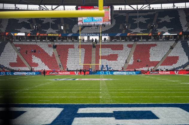 Germany, American Football, NFL, Week 10, 2025 2026, Indianapolis Colts Atlanta Falcons on 09 11 in Berlin Olympiastadion The Olympiastadion has dressed up Copyright: xSvenxHeidmannx