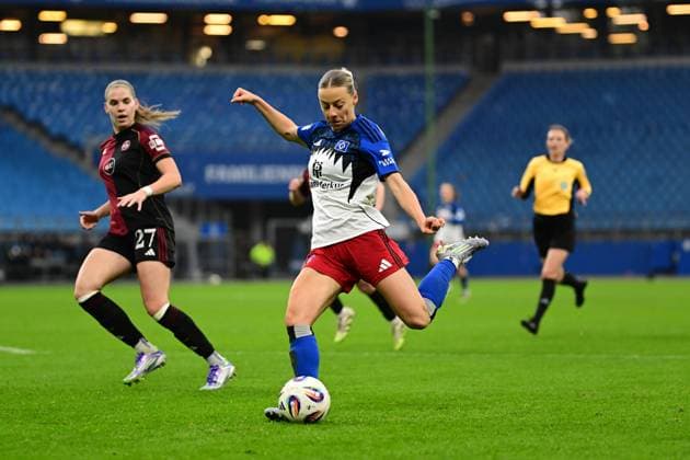 Soccer I Women I Season 2025 2026 I Bundesliga I 10 Matchday I Hamburger SV 1 FC Nürnberg I 09 11 2025 Shot Sophie Hillebrand 22, Hamburger SV Hamburg Volkspark, Volksparkstadion, Stadium, Volkspark Stadion Hamburg Germany Copyright: xLobeca FelixxSchlikisx