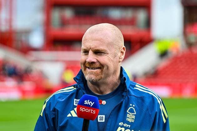 9th November 2025; The City Ground, Nottingham, England; Premier League Football, Nottingham Forest versus Leeds United; Nottingham Forest Head Coach Sean Dyche is interviewed by Sky Sports before kick-off  GodfreyxPitt