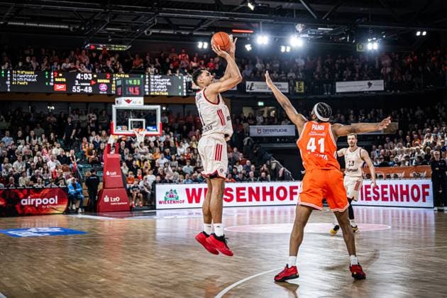 1 Basketball Bundesliga, easyCredit BBL, Season 2025 2026, Men, Main Round, 7 Matchday, 09 11 2025, RASTA Vechta FC Bayern Munich Basketball Oscar da Silva 1 FC Bayern Munich Basketball at Jumpshot Vechta RASTA Dome Lower Saxony Germany