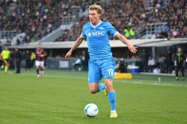 Hojlund Rasmus (SSC Napoli) in action during Bologna FC vs SSC Napoli, Italian soccer Serie A match in Bologna, Italy, November 09 2025  Copyright: xGianlucaxRicci IPAxSportx xipa-agency.netx xx IPA_67746853 IPA_Agency_IPA67746853
