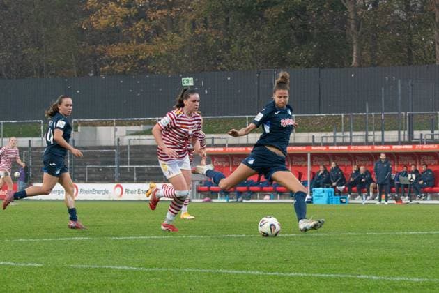 Franziska Harsch (17 TSG Hoffenheim) during the Google Pixel Frauen-Bundesliga between 1. FC Köln and TSG Hoffenheim at Franz-Kremer-Stadion in Cologne, Germany. Copyright: xQianruxZhang SPPx Sportspressphoto_SPR59671