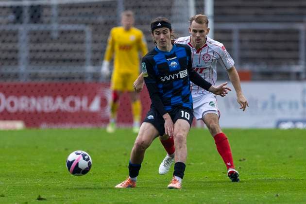 Regionalliga West Fortuna Köln SC Paderborn U21, 09 11 2025 Bennit Bröger SC Paderborn U21, 10 , Georg Strauch Fortuna Köln, 11 Regionalliga West, Fortuna Köln SC Paderborn U21, 15 Matchday, on 09 11 2025, Südstadion, Cologne Copyright: xBEAUTIFULxSPORTS Meuselx