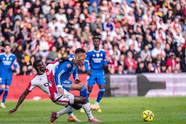 Spanish La Liga EA Sports soccer match Rayo Vallecano vs Real Madrid at Vallecas stadium in Madrid. 09 November 2025 Kylian Mbappe 900 Cordon Press  900 CordonxPress LOF - Rayo Vallecano vs Real Madrid