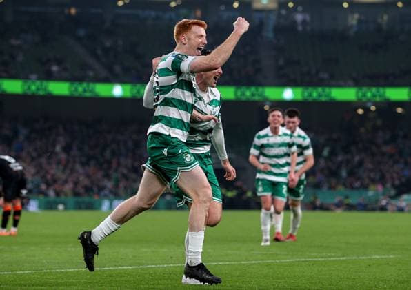 2025 Sports Direct FAI Cup Final, Aviva Stadium, Dublin 9 11 2025 Shamrock Rovers vs Cork City Shamrock Rovers Rory Gaffney celebrates after scoring a goal Rory Gaffney celebrates after scoring a goal 9 11 2025  Copyright: x INPHO RyanxByrnex RB3_6537