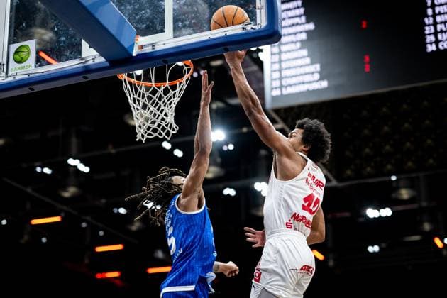 09 11 2025 Basketball Season 2025 2026 2 Bundesliga Pro A 11 Matchday Nuremberg Falcons Basketball Club NBC PS Karlsruhe Lions ThHa xthxhax Evan Taylor 10, Nuremberg Falcons BC NBC Tyrese Williams 5, PS Karlsruhe Lions, PSK Lions