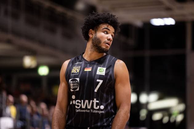 Bozic Estriche Kirchheim Knights Tigers Tuebingen, Herren, 2 Bundesliga, Barmer 2 Basketball Bundesliga, pro A, 8 Spieltag, Spielzeit 2025 2026, 09 11 2025 Silas Oriane Tigers Tuebingen, 07 Portraet