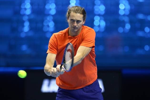 November 9, 2025, Turin, Piedmont, Italy: ALEXANDER ZVEREV of Germany trains ahead of playing his first Men s Singles round robin game at the ATP, Tennis Herren Tennis Finals in Turin, Italy Turin Italy - ZUMAc179 20251109_zep_c179_160 Copyright: xMickaelxChavetx