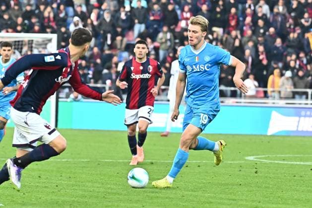 Rasmus Hojlund of SSC Napoli during match between Bologna FC and SSC Napoli - Serie A Enilive at Stadio Dall Ara onNovember 09, 2025 in Bologna, Italy.  Copyright: xAndreaxIommarini IPAxSportx xipa-agency.netx xx IPA_67748816 IPA_Agency_IPA67748816
