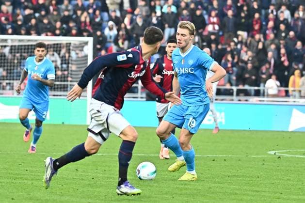 Rasmus Hojlund of SSC Napoli during match between Bologna FC and SSC Napoli - Serie A Enilive at Stadio Dall Ara onNovember 09, 2025 in Bologna, Italy.  Copyright: xAndreaxIommarini IPAxSportx xipa-agency.netx xx IPA_67748851 IPA_Agency_IPA67748851