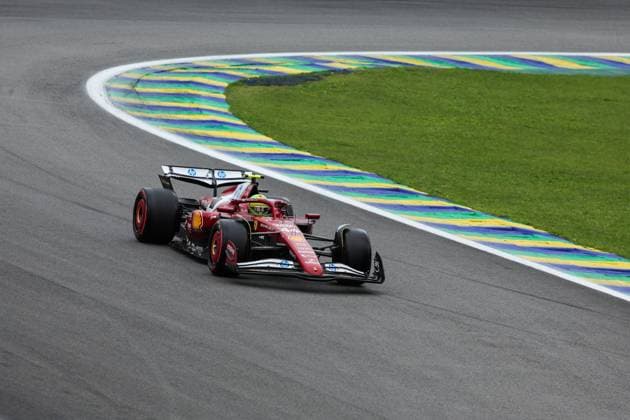 F1 - SAO PAULO GRAND PRIX 2025 44 HAMILTON Lewis (gbr), Scuderia Ferrari SF-25, action during the 2025 Formula 1 Grande Premio de Sao Paulo, 2025 Sao Paulo Grand Prix, 21th round of the 2025 FIA Formula One World Championship, WM, Weltmeisterschaft from November 7 to 9, 2025 on the Interlagos, in Sao Paulo, Brazil - Sao PauloBrazil  Copyright: xDPPIx