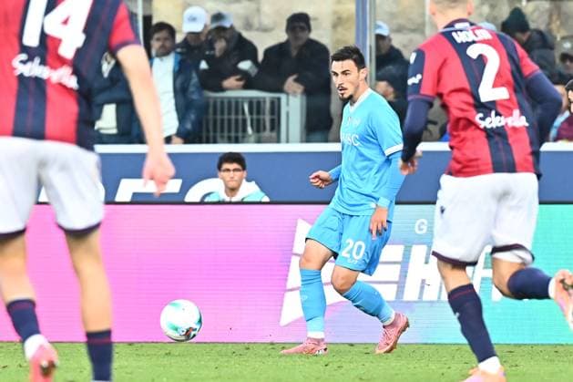 Eljif Elmas of SSC Napoli during match between Bologna FC and SSC Napoli - Serie A Enilive at Stadio Dall Ara onNovember 09, 2025 in Bologna, Italy.  Copyright: xAndreaxIommarini IPAxSportx xipa-agency.netx xx IPA_67748927 IPA_Agency_IPA67748927