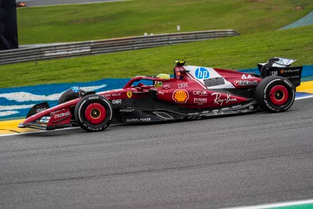 Formula 1 MSC Cruises Grande Prêmio de São Paulo 2025 Remy Midez OVERTAKE MAXPPP - São Paulo 09 11 2025 44 HAMILTON Lewis (gbr), Scuderia Ferrari HP, action at the Formula 1 MSC Cruises Grande Prêmio de São Paulo 2025, the 21st round of the 2025 FIA Formula 1 World Championship, WM, Weltmeisterschaft at the Autódromo José Carlos Pace in São Paulo, interlaces, Brazil, from 6 to 9 November 2025 São Paulo Brazil  Copyright: xOVERTAKE MAXPPPxRemyxMidezx OVT202511099345 OVT202511099345