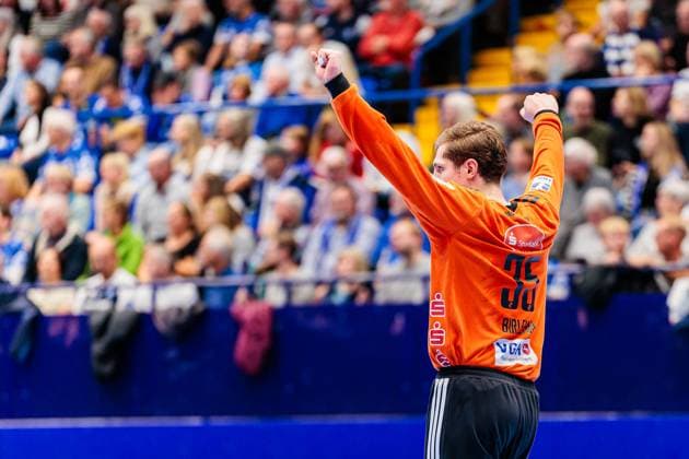 Joel Birlehm TSV Hannover Burgdorf, 35 cheers GER, TBV Lemgo Lippe vs TSV Hannover Burgdorf, Handball, 1 Bundesliga, 11 Matchday, Season 2025 2026, 09 11 2025 GER, TBV Lemgo Lippe vs TSV Hannover Burgdorf, Handball, 1 Bundesliga, 11 Matchday, Season 2025 2026, 09 11 2025 Lemgo Copyright: xEibner-Pressefoto JanxRollingerx EP_JSK