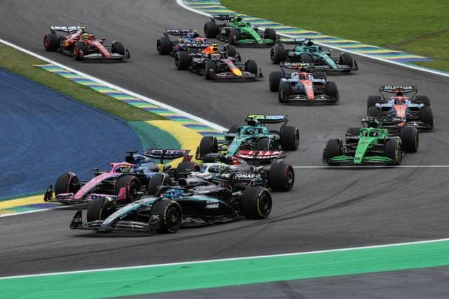 F1 - SAO PAULO GRAND PRIX 2025 63 RUSSELL George (gbr), Mercedes AMG F1 Team W16, action during the 2025 Formula 1 Grande Premio de Sao Paulo, 2025 Sao Paulo Grand Prix, 21th round of the 2025 FIA Formula One World Championship, WM, Weltmeisterschaft from November 7 to 9, 2025 on the Interlagos, in Sao Paulo, Brazil - Sao PauloBrazil  Copyright: xDPPIx