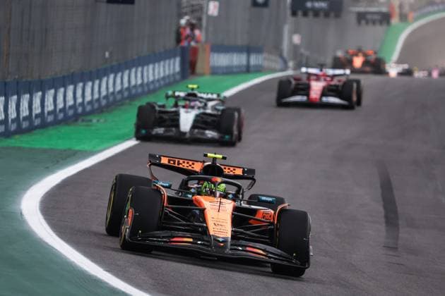 F1 - SAO PAULO GRAND PRIX 2025 04 NORRIS Lando (gbr), McLaren F1 Team MCL39, action during the 2025 Formula 1 Grande Premio de Sao Paulo, 2025 Sao Paulo Grand Prix, 21th round of the 2025 FIA Formula One World Championship, WM, Weltmeisterschaft from November 7 to 9, 2025 on the Interlagos, in Sao Paulo, Brazil - Sao PauloBrazil  Copyright: xDPPIx