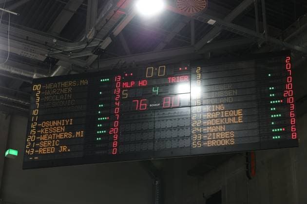 Vet Concept Gladiators Trier wins by 80 76 GER, MLP Academics Heidelberg vs Vet Concept Gladiators Trier, Basketball, easycredit Basketball Bundesliga, Matchday 7, Season, 2025 2026, 09 11 2025 GER, MLP Academics Heidelberg vs Vet Concept Gladiators Trier, Basketball, easycredit Basketball Bundesliga, Matchday 7, Season, 2025 2026, 09 11 2025 Heidelberg Copyright: xEibner-Pressefoto JoergxHirschx EP_JHH