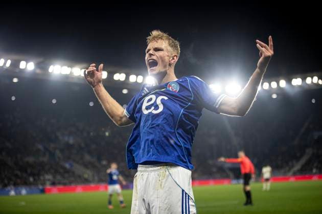 FOOTBALL: Ligue 1 Racing Strasbourg (RCS) vs Lille. 09 11 2025 Stade de la Meinau. Strasbourg - France Lucas Hogsberg 24 (RCS)  Copyright: xElyxandroxCEGARRAx