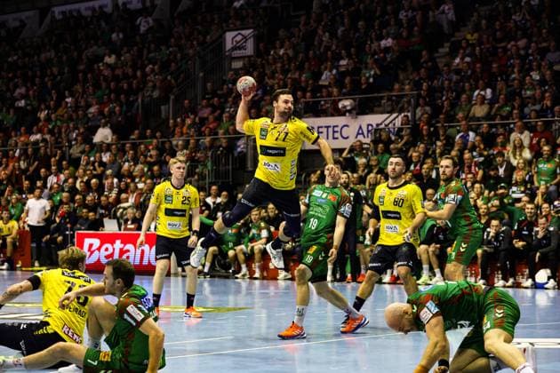 Dani Baijens Rhein Neckar Löwen,77 Handball Bundesliga Season 2025 2026 SC Magdeburg vs Rhein Neckar Löwen at the GETEC Arena in Magdeburg Action,Handball,Germany,09 11 2025