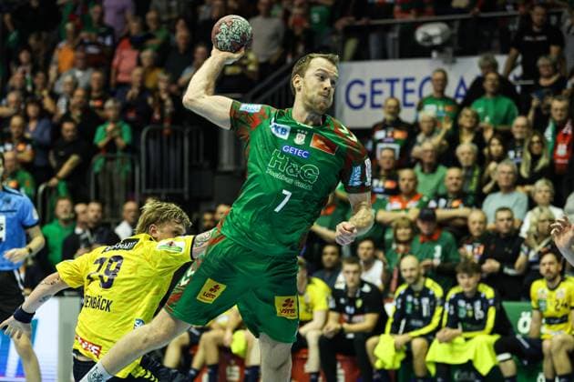 Felix Claar SC Magdeburg,7 Handball Bundesliga Season 2025 2026 SC Magdeburg vs Rhein Neckar Löwen at the GETEC Arena in Magdeburg Action,Handball,Germany,09 11 2025