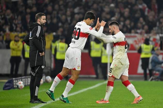Change Substitution Substitution Jose Maria Chema Andres Baixauli VfB Stuttgart 30 comes on for Deniz Undav VfB Stuttgart 26 Fourth official Referee Referee Michael Bacher VfB Stuttgart vs FC Augsburg FCA 09 11 2025 DFL REGULATIONS PROHIBIT ANY USE OF PHOTOGRAPHS AS IMAGE SEQUENCES AND OR QUASI VIDEO VfB Stuttgart vs FC Augsburg FCA