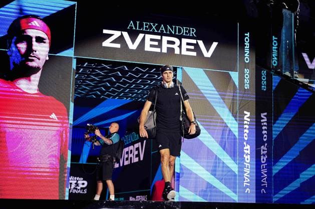 Germany s Alexander Zverev during the singles tennis match of the ATP, Tennis Herren World Tour Finals against United States™ Ben Shelton at the Inalpi Arena in Turin, Italy - Sunday, Nov. 9, 2025. - .  Copyright: xMarcoxAlpozzi LaPressex