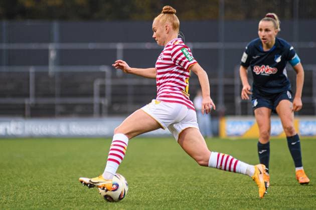 COLOGNE, GERMANY - 9 NOVEMBER, 2025: Laura Vogt - The football match of Frauen Bundesliga 1. FC Koeln vs TSG Hoffenheim at Franz Kremer Stadium.  Copyright: xVITALIIxKLIUIEVx