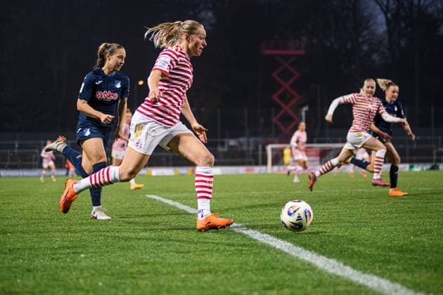 COLOGNE, GERMANY - 9 NOVEMBER, 2025: Pauline Bremer - The football match of Frauen Bundesliga 1. FC Koeln vs TSG Hoffenheim at Franz Kremer Stadium.  Copyright: xVITALIIxKLIUIEVx