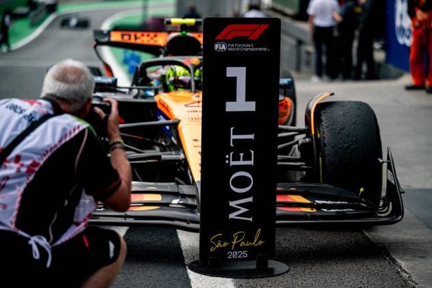 F1 - SAO PAULO GRAND PRIX 2025 04 NORRIS Lando (gbr), McLaren F1 Team MCL39, action during the 2025 Formula 1 Grande Premio de Sao Paulo, 2025 Sao Paulo Grand Prix, 21th round of the 2025 FIA Formula One World Championship, WM, Weltmeisterschaft from November 7 to 9, 2025 on the Interlagos, in Sao Paulo, Brazil - Sao PauloBrazil  Copyright: xALBERTOxVIMERCATIx