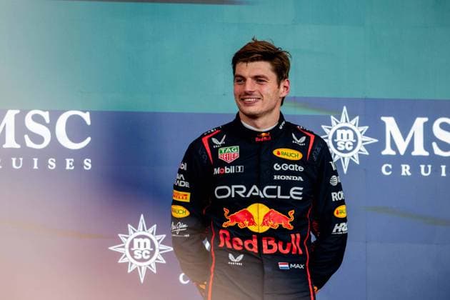 F1 - SAO PAULO GRAND PRIX 2025 VERSTAPPEN Max (ned), Red Bull Racing RB21, portrait PODIUM during the 2025 Formula 1 Grande Premio de Sao Paulo, 2025 Sao Paulo Grand Prix, 21th round of the 2025 FIA Formula One World Championship, WM, Weltmeisterschaft from November 7 to 9, 2025 on the Interlagos, in Sao Paulo, Brazil - Sao PauloBrazil  Copyright: xALBERTOxVIMERCATIx