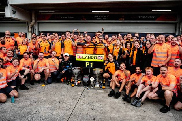 F1 - SAO PAULO GRAND PRIX 2025 McLaren F1 Team NORRIS Lando (gbr), McLaren F1 Team MCL39, portrait PIASTRI Oscar (aus), McLaren F1 Team MCL39, portrait STELLA Andrea (ita), Team Principal of McLaren F1 Team, portrait during the 2025 Formula 1 Grande Premio de Sao Paulo, 2025 Sao Paulo Grand Prix, 21th round of the 2025 FIA Formula One World Championship, WM, Weltmeisterschaft from November 7 to 9, 2025 on the Interlagos, in Sao Paulo, Brazil - Sao PauloBrazil Copyright: xALBERTOxVIMERCATIx
