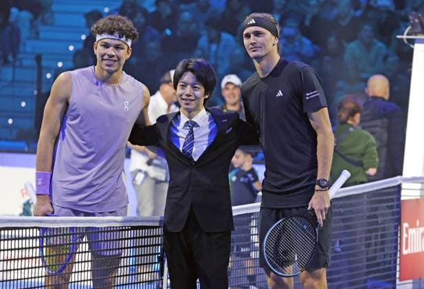 Tennis, ATP, Tennis Herren FINALS 2025 Ben Shelton (USA), Alexander Zverev (GER), Turin, Italy, November 9, 2025. Photo Felice Calabro  Copyright: xFelicexCalabro x xipa-agency.netx xFELICExCALABRO x IPA_Agency_IPA67762355