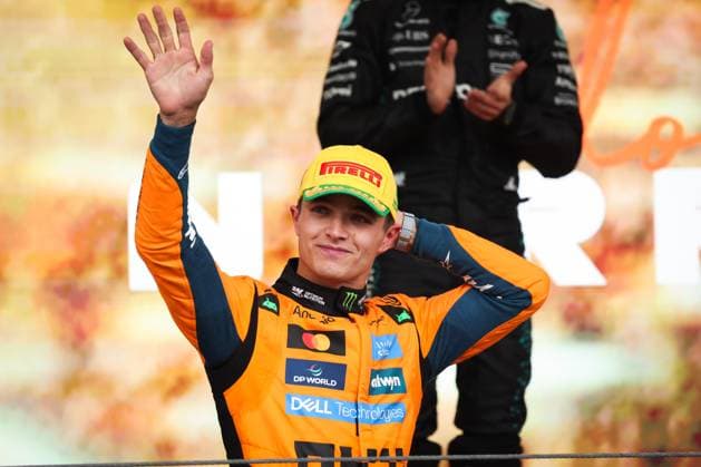 F1 - SAO PAULO GRAND PRIX 2025 podium NORRIS Lando (gbr), McLaren F1 Team MCL39, portrait during the 2025 Formula 1 Grande Premio de Sao Paulo, 2025 Sao Paulo Grand Prix, 21th round of the 2025 FIA Formula One World Championship, WM, Weltmeisterschaft from November 7 to 9, 2025 on the Interlagos, in Sao Paulo, Brazil - Sao PauloBrazil  Copyright: xANTONINxVINCENTx