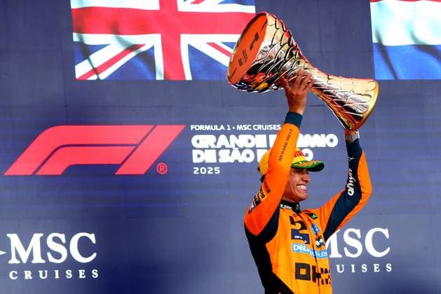 Formula 1 MSC Cruises Grande Premio de Sao Paulo 2025 09 11 2025, Autodromo Jose Carlos Pace, Interlagos, Formula 1 MSC Cruises Grande Premio de Sao Paulo 2025 , in the picture winner Lando Norris GBR , McLaren F1 Team nordphotoxGmbHx xBratic nph00250