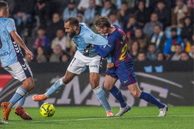 Spanish La Liga EA Sports soccer match Celta vs FC Barcelona, Barca at Balaidos stadium in Vigo, Pontevedra, Spain. 09 November 2025 900 Cordon Press  900 CordonxPress LOF - Celta vs FC Barcelona