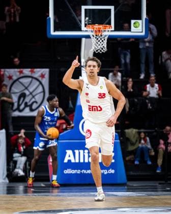 09 11 2025 Basketball Season 2025 2026 2 Bundesliga Pro A 11 Matchday Nuremberg Falcons Basketball Club NBC PS Karlsruhe Lions ThHa xthxhax Brandton Chatfield 33, Nuremberg Falcons BC NBC