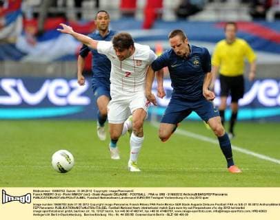 Football, EURO 2012, Test match, France - Serbia 2:0