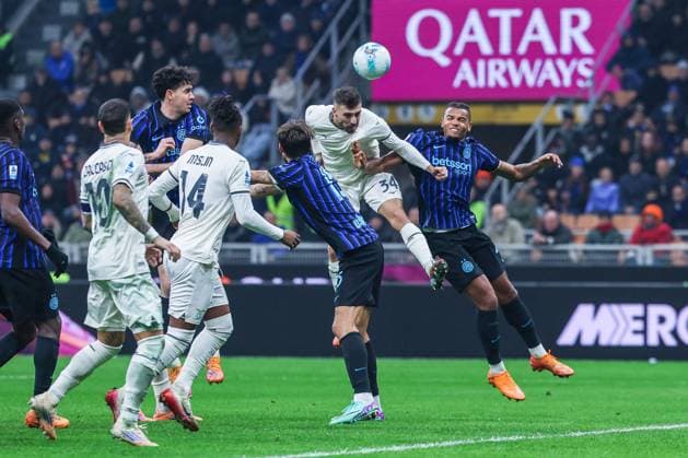 CALCIO - Serie A - Inter - FC Internazionale vs SS Lazio Mario Gila of SS Lazio seen in action during Serie A 2025 26 football match between FC Internazionale and SS Lazio at San Siro Stadium in Milan Milan Italy  Copyright: xIPAxSport ABACAx