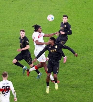 09 11 25 VfB Stuttgart FC Augsburg Germany, Stuttgart, 09 11 2025, Football, Bundesliga, Season 2025 2026, VfB Stuttgart FC Augsburg Dan Axel Zagadou VfB Stuttgart