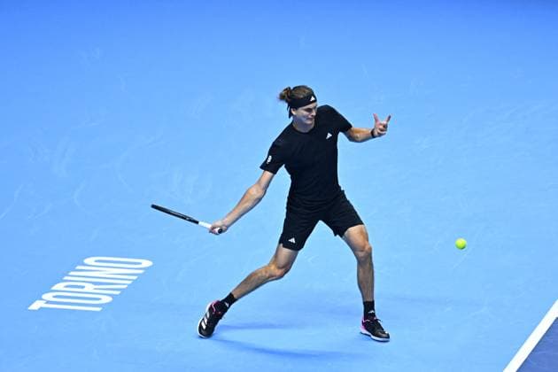 2025 Nitto ATP, Tennis Herren Finals -Ben Shelton v Alexander Zverev - Torino Alexander Zverev (GER) during his first match at the 2025 Nitto ATP Finals in Torino, ITALY, on November 9, 2025. Photo by Corinne Dubreuil ABACAPRESS.COM TORINO Italy  Copyright: xDubreuilxCorinne ABACAx