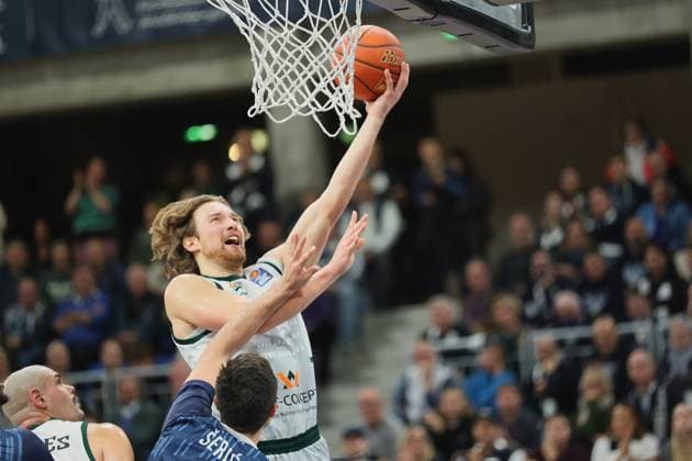 M Hollersbacher Vet Concept Gladiators Trier, 9 makes the basket GER, MLP Academics Heidelberg vs Vet Concept Gladiators Trier, Basketball, easycredit Basketball Bundesliga, Matchday 7, Season, 2025 2026, 09 11 2025 GER, MLP Academics Heidelberg vs Vet Concept Gladiators Trier, Basketball, easycredit Basketball Bundesliga, Matchday 7, Season, 2025 2026, 09 11 2025 Heidelberg Copyright: xEibner-Pressefoto JoergxHirschx EP_JHH