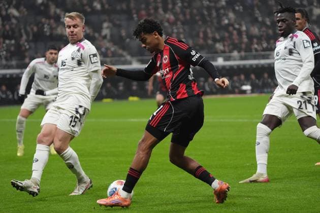 Nathaniel Brown Eintracht Frankfurt, 21 Frankfurt 09 11 2025 Eintracht Frankfurt vs 1 FSV Mainz 05, Deutsche Bank Park, 10 Matchday Bundesliga
