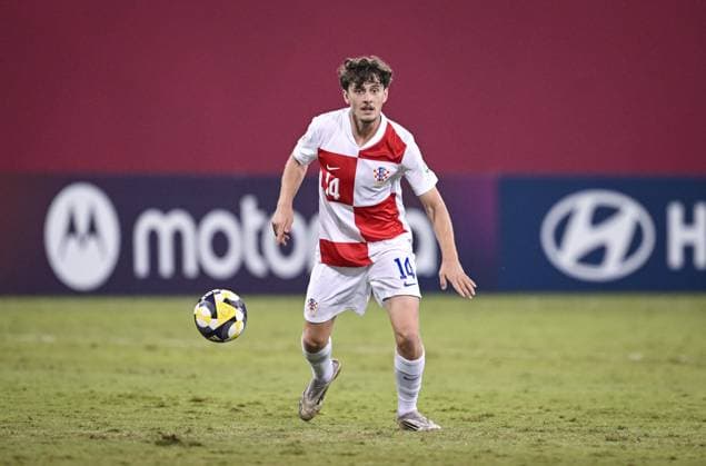 Football, Junior U 17 World Cup 2025 in Doha Qatar Preliminary round 09 11 2025 Group C Croatia Costa Rica Duje Sliskovic Croatia Union Berlin