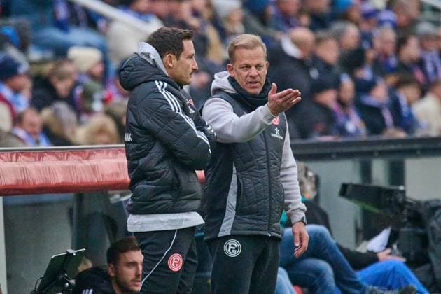 09 11 2025, Football, Men, 2 BL Bundesliga , Season 2025 2026, Holstein Kiel Fortuna Düsseldorf, 12 Matchday Coach Markus Anfang Düsseldorf Kiel Holstein Stadion Schleswig Holstein Germany
